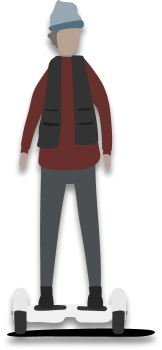 Avatar of a man on skateboard, dressed casually with a beanie and red shirt.